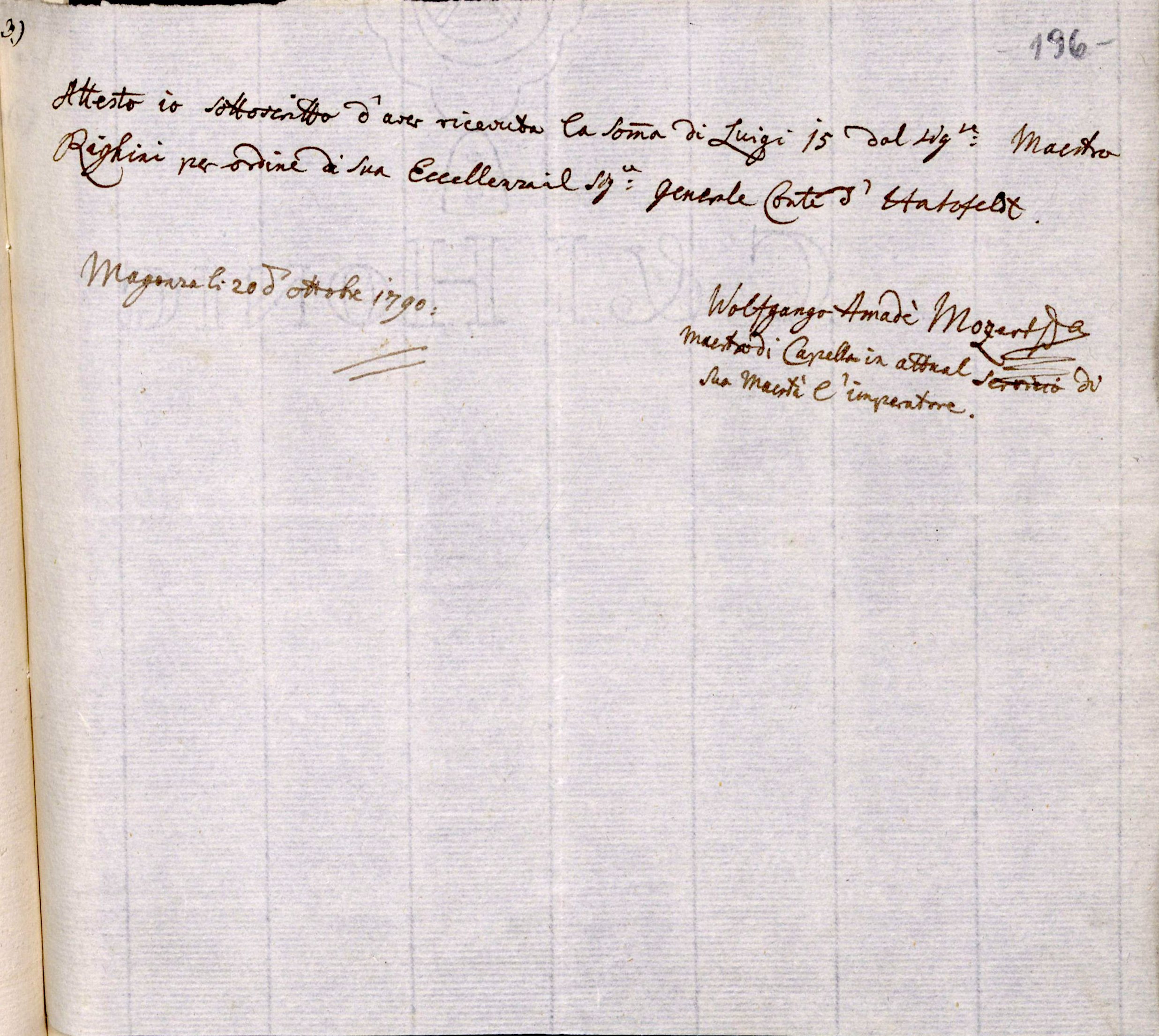 1790-10-20, Mozart receipt (cropped)